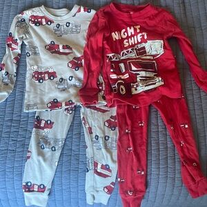 Carter's 2T Fire Engine 2 Piece Pajama Sets
